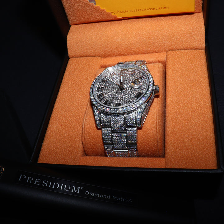 Fully Iced VVS1 Corore Watch - Moissanite - White Gold