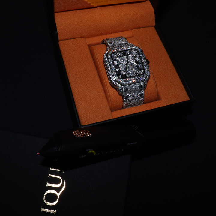 Fully Iced VVS1 Valore Watch - Moissanite - White Gold