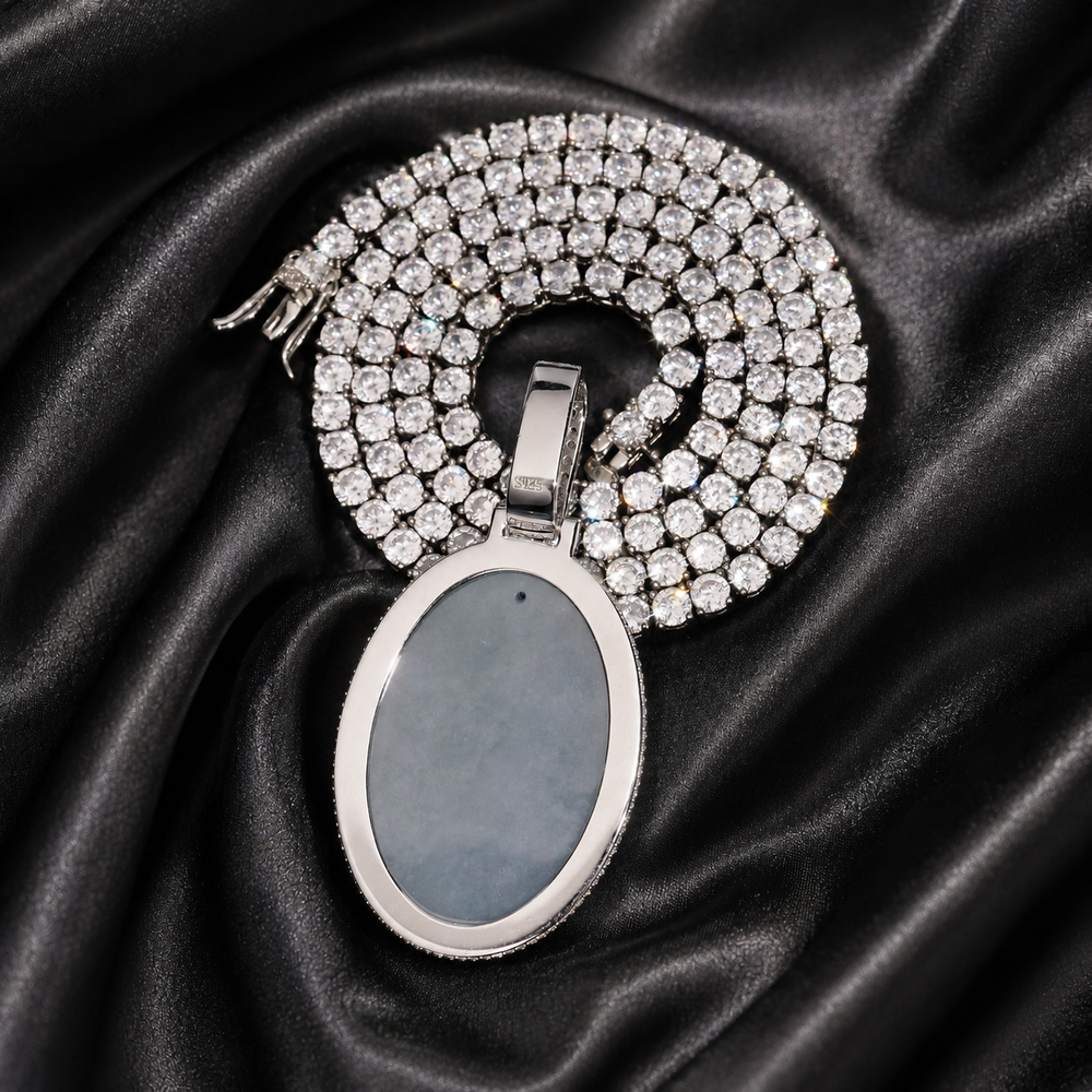Jade Mary Pendant - Moissanite & S925 - ICECLIQUE JEWELRY 