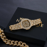 Premium 20mm Cuban Chain, Cuban Bracelet & Watch Bundle