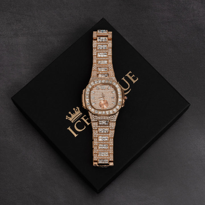 Iced Out Baguette Watch
