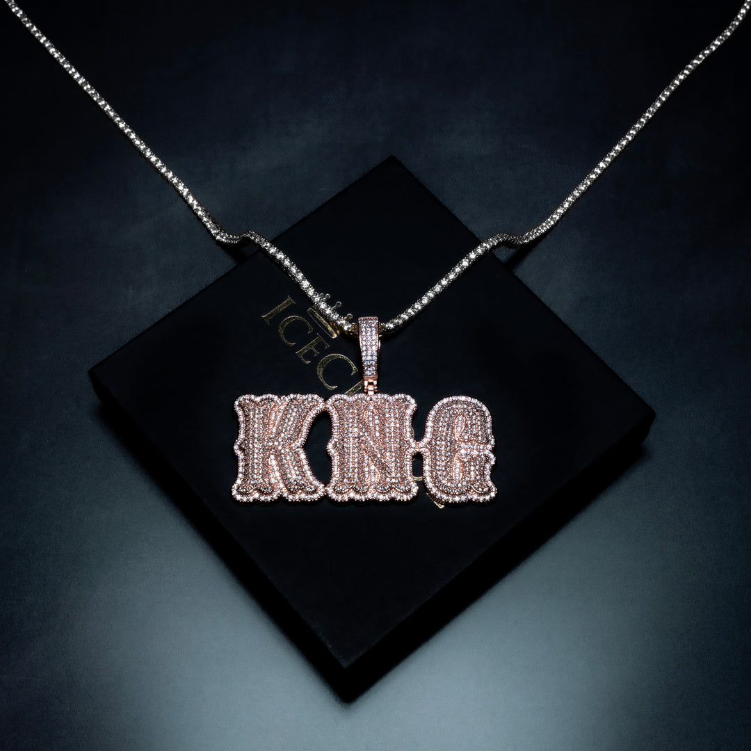 Custom Micro Pave Letter Pendant