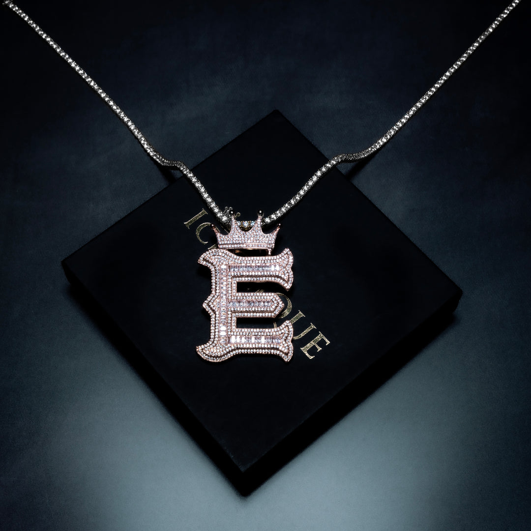 Custom Single Crowned Letter Pendant