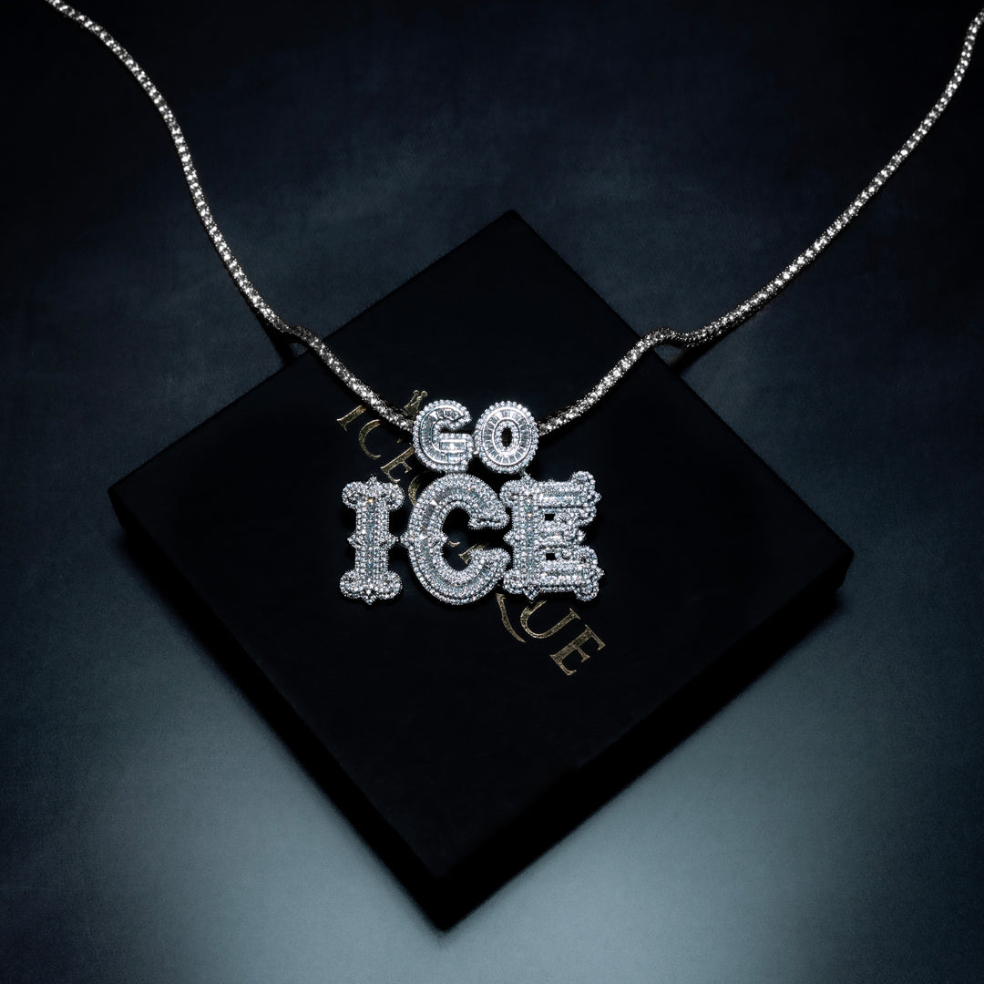 Custom Bail Micro Pave Baguette Custom Pendant