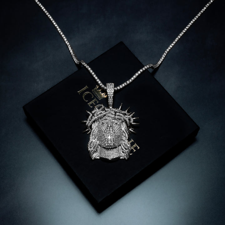 Micro Pave Jesus Pendant