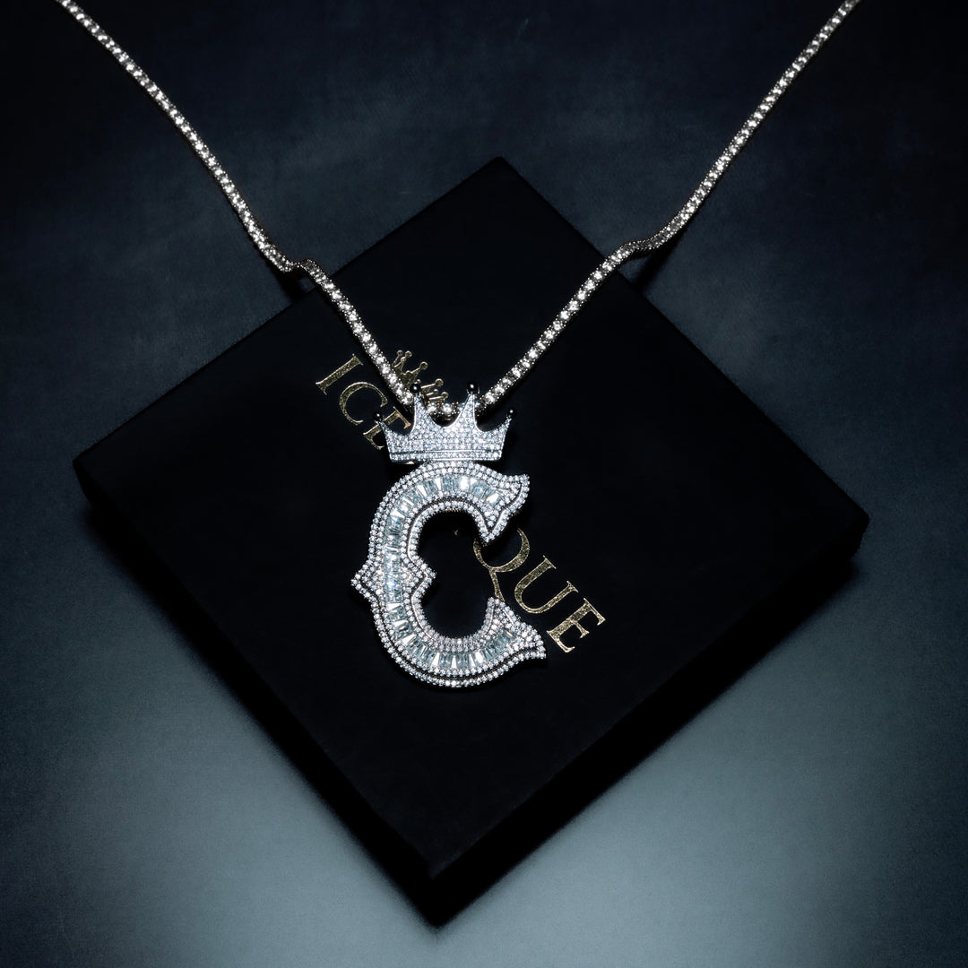 Custom Single Crowned Letter Pendant