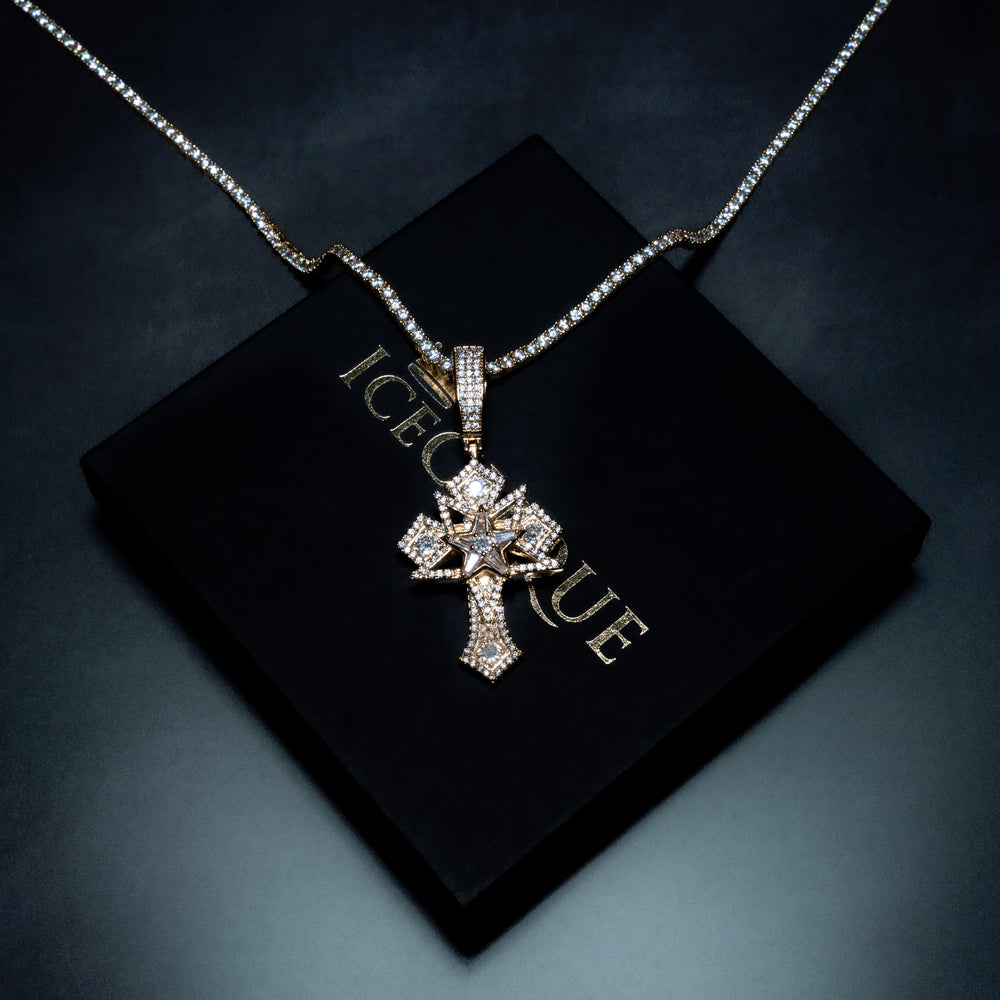 Star Cross Pendant - ICECLIQUE JEWELRY 