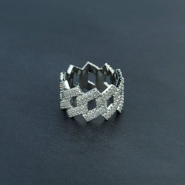 Iced Prong Ring