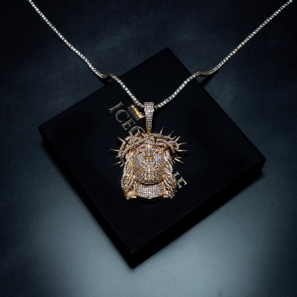 Micro Pave Jesus Pendant - ICECLIQUE JEWELRY 
