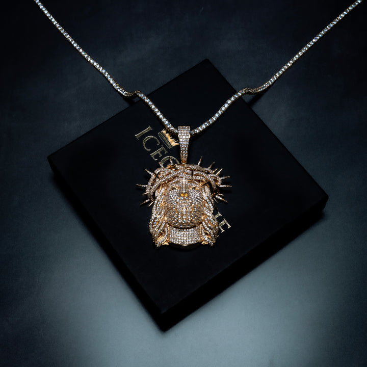 Micro Pave Jesus Pendant