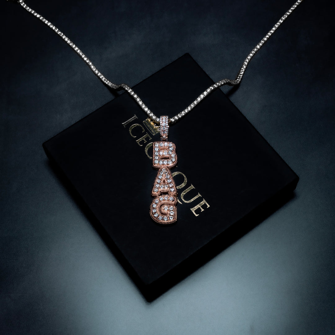 Clustered Vertical Letter Pendant