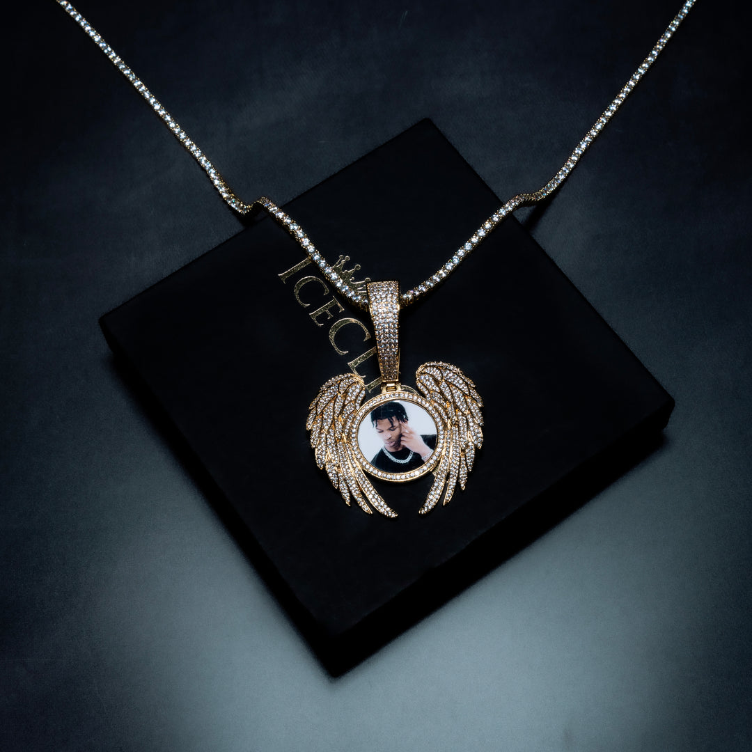 Angel Wings Custom Photo Pendant