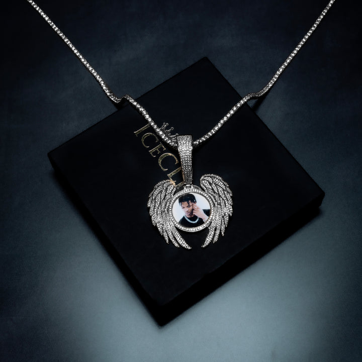 Angel Wings Custom Photo Pendant