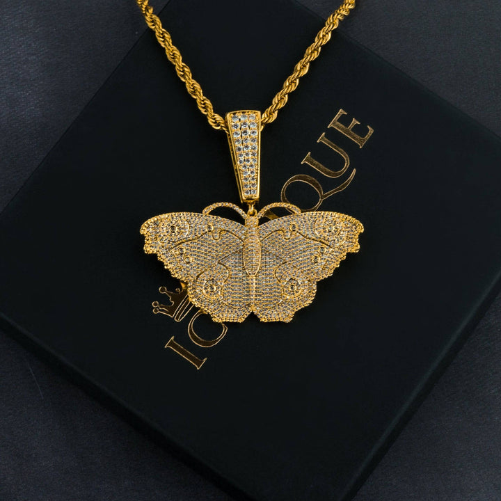 Iced Butterfly Pendant