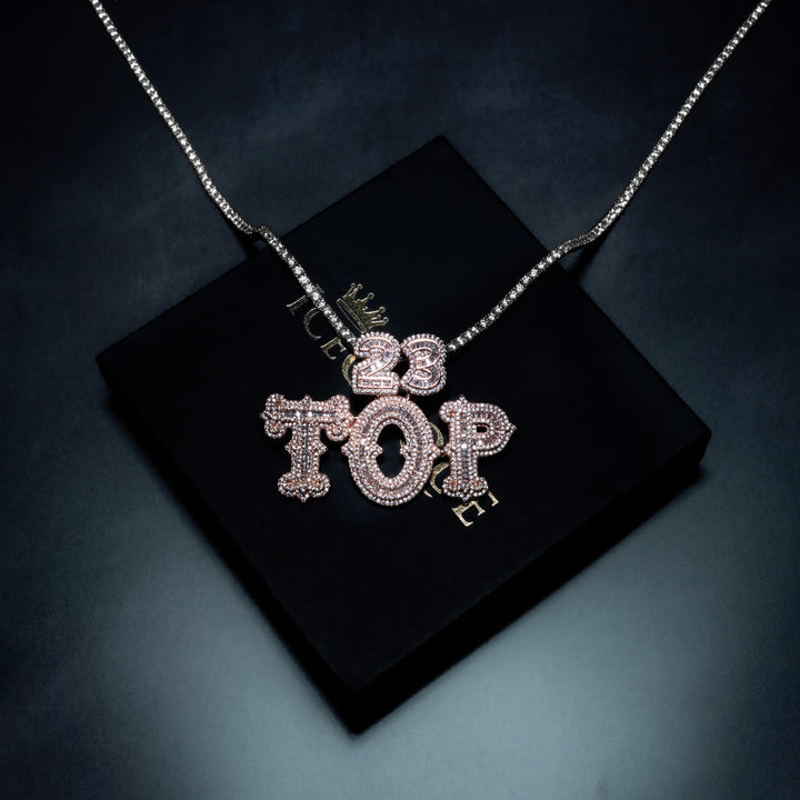 Custom Bail Micro Pave Baguette Custom Pendant
