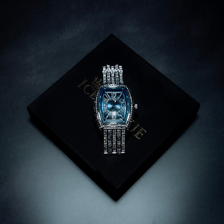 Micro Pave Square Compass Watch