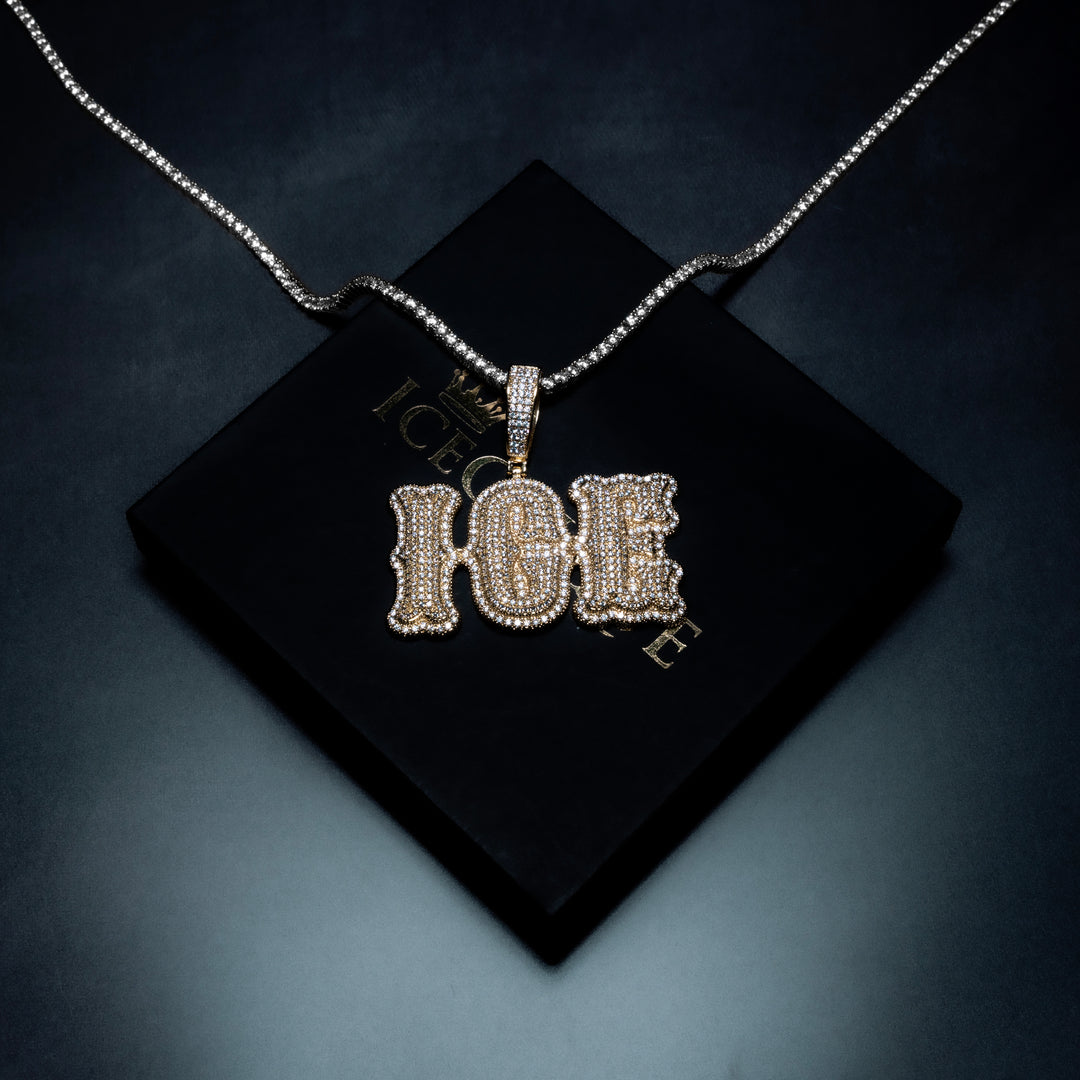 Custom Micro Pave Letter Pendant