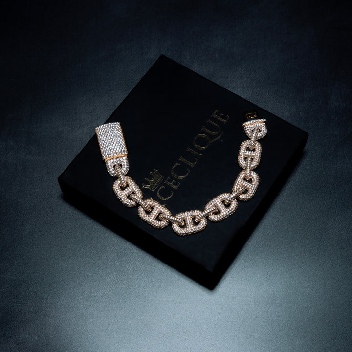 20MM Micro Pave Mariner Link Bracelet