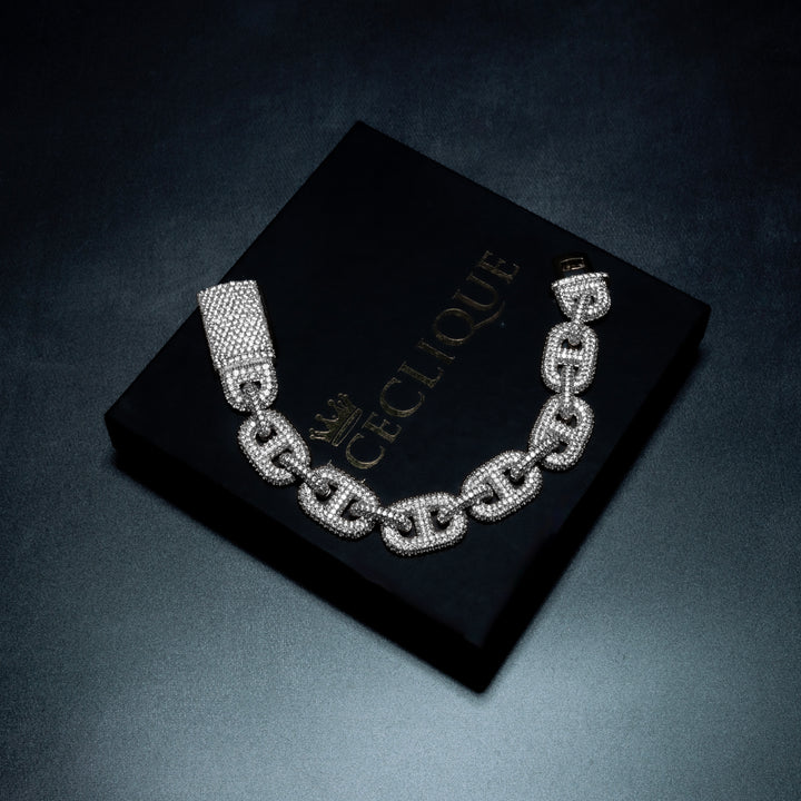 20MM Micro Pave Mariner Link Bracelet