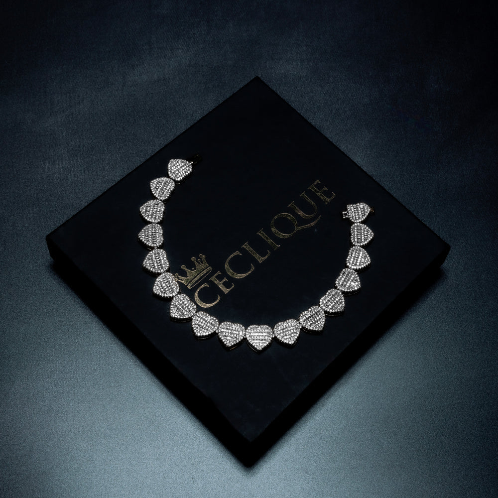 13MM Heart Bracelet - ICECLIQUE JEWELRY 