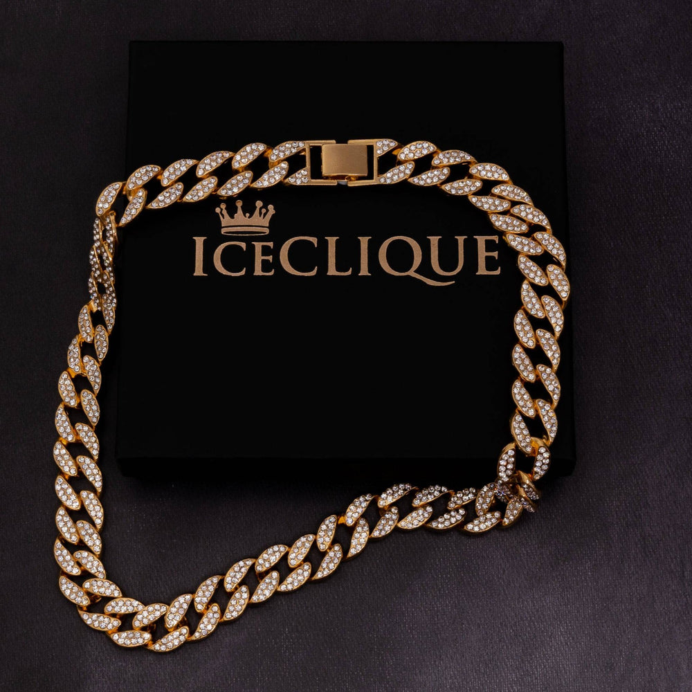 15mm Iced Cuban Chain - ICECLIQUE JEWELRY 