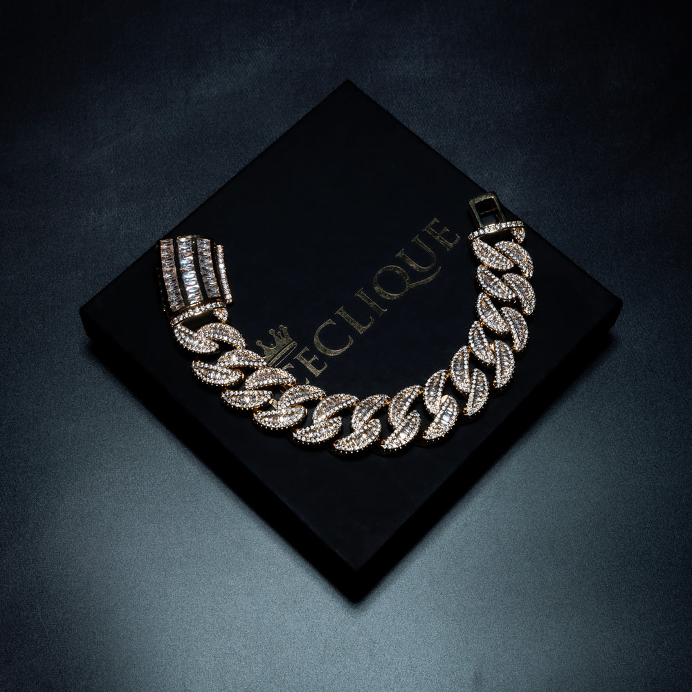 20MM Micro Pave Baguette Cuban Bracelet - ICECLIQUE JEWELRY 