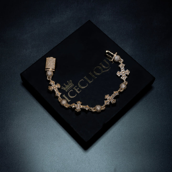 13MM Connected Cross Bracelet