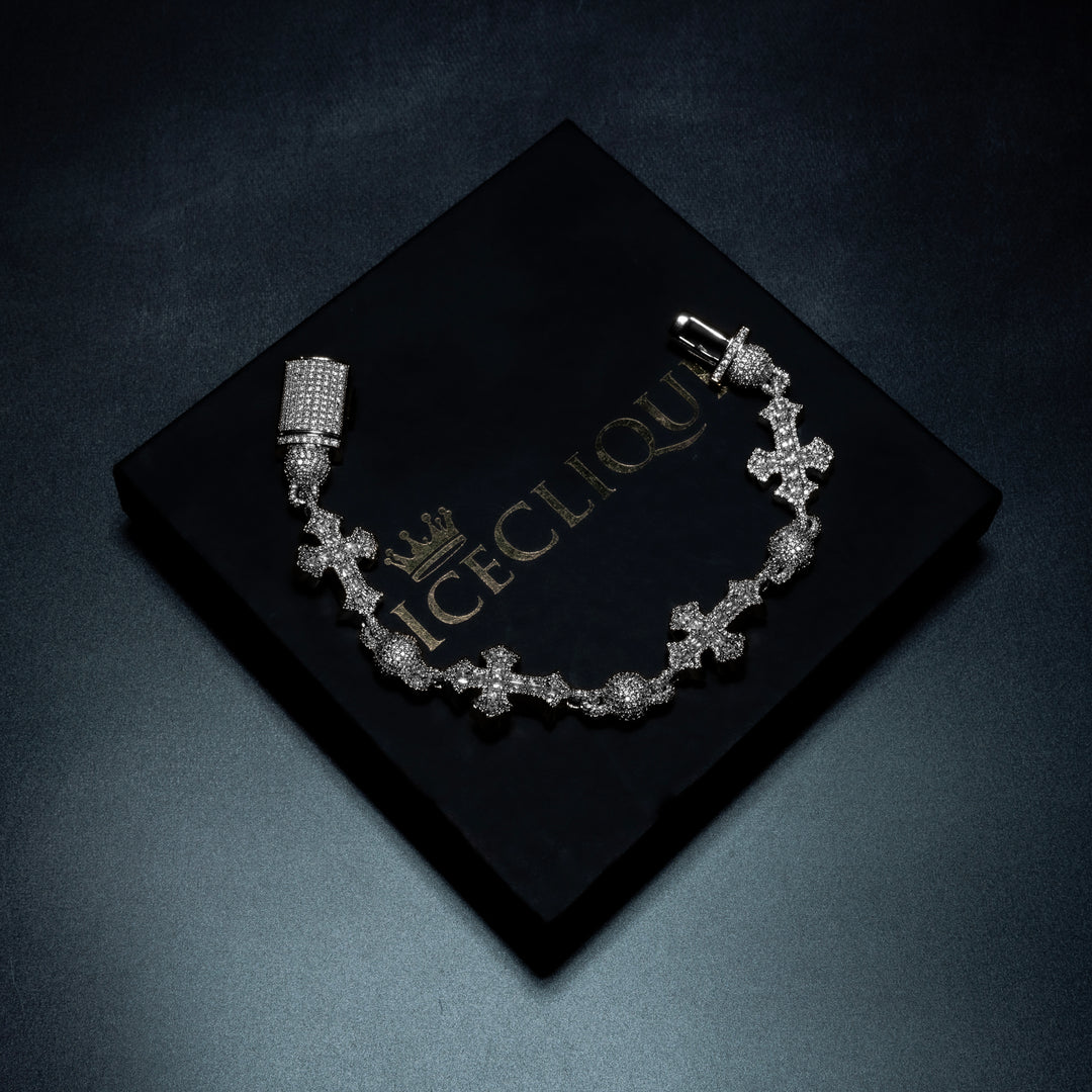 13MM Connected Cross Bracelet