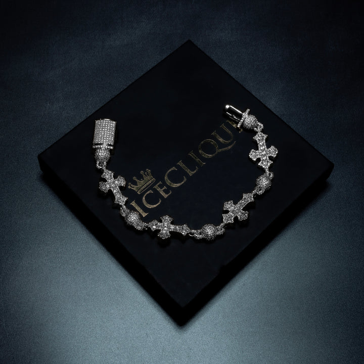 13MM Connected Cross Bracelet