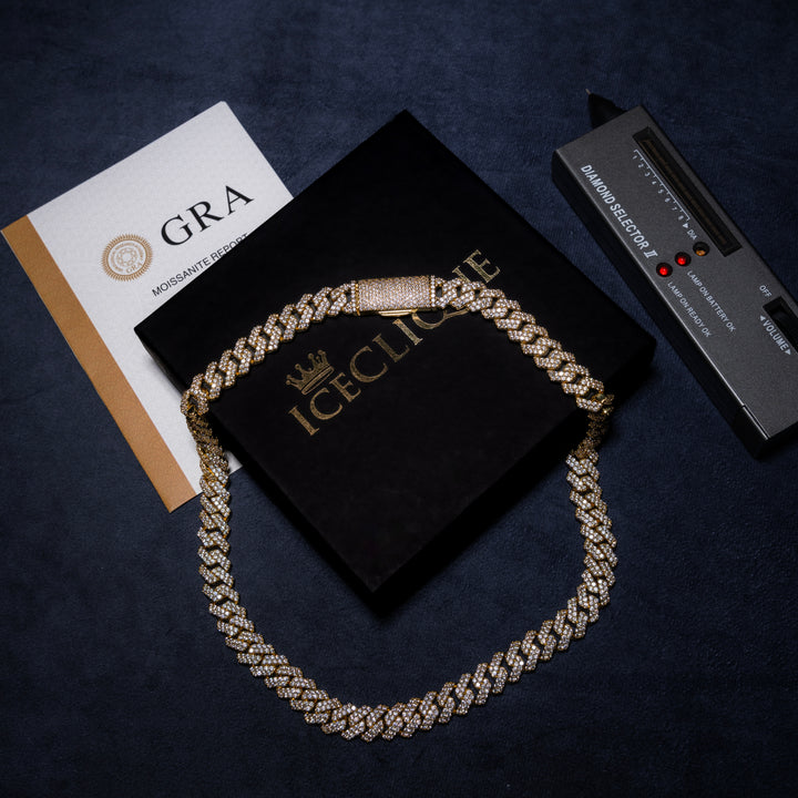 12-18MM Cuban Chain - Moissanite & S925