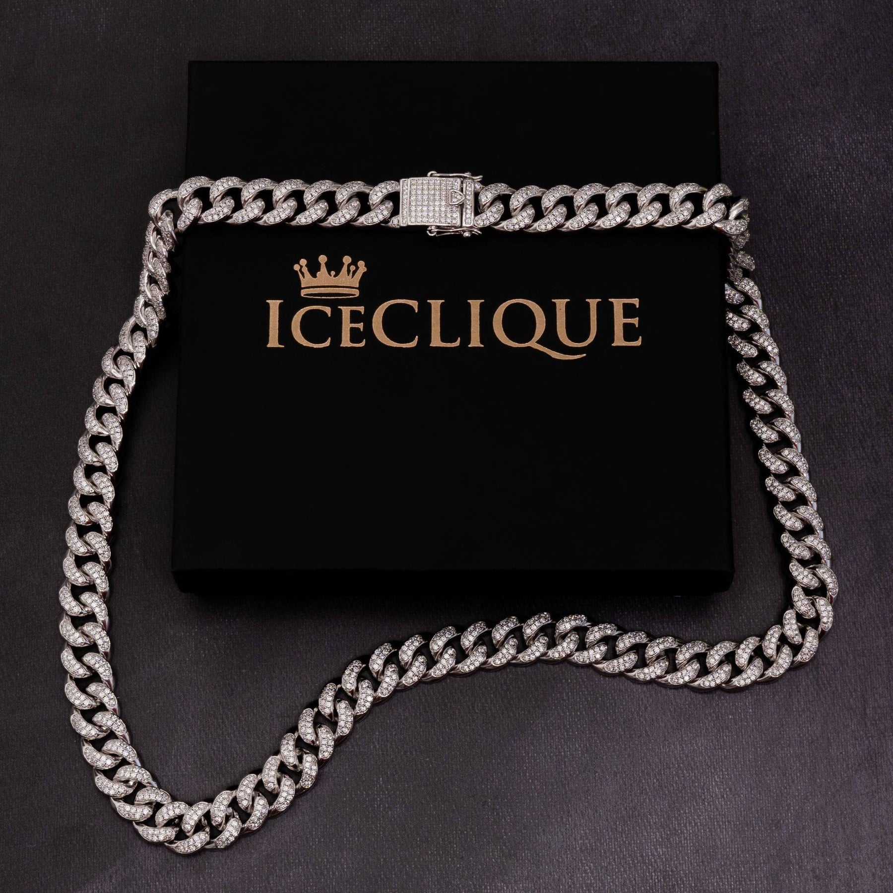 12mm Iced Cuban Chain – ICECLIQUE JEWELRY