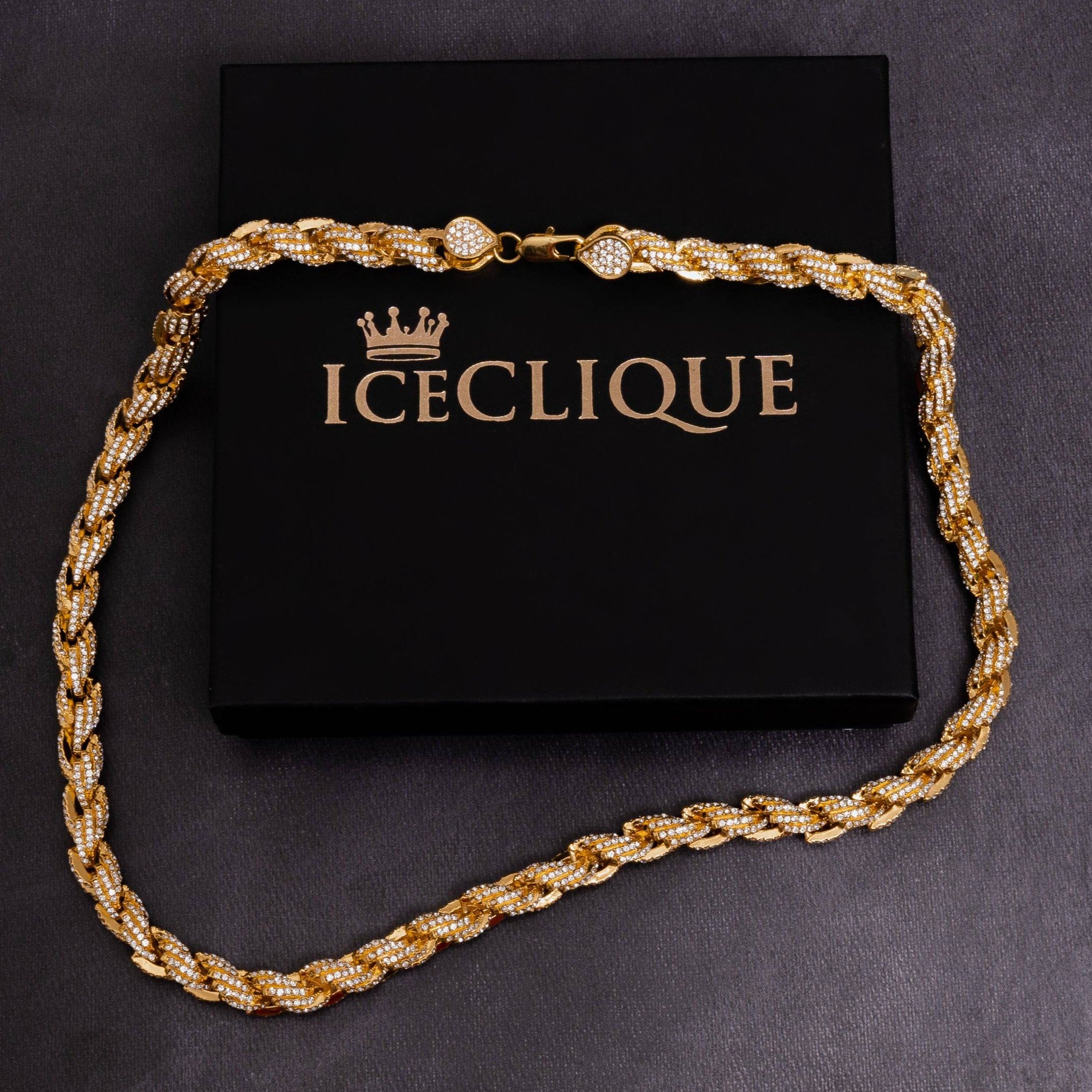 9mm Iced Rope Chain Iceclique Jewelry