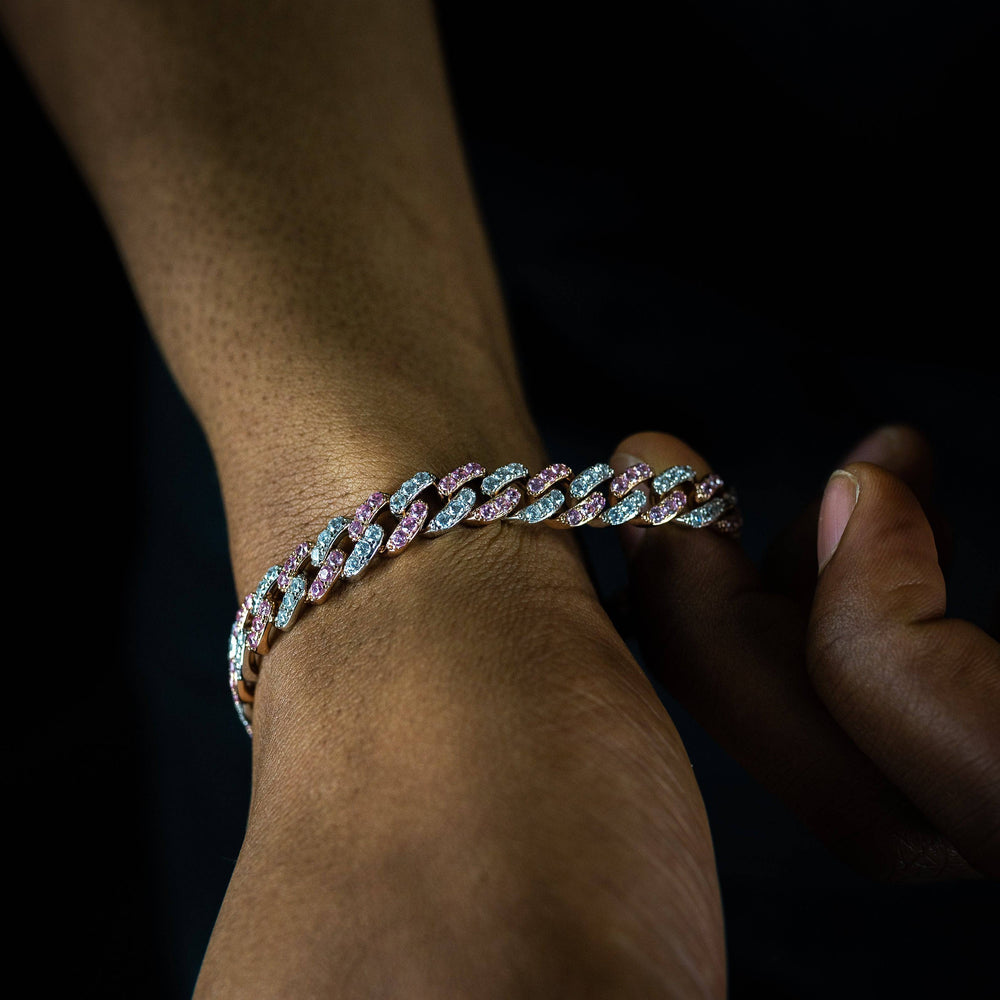 9mm Rose Gold Prong Bracelet - ICECLIQUE JEWELRY 