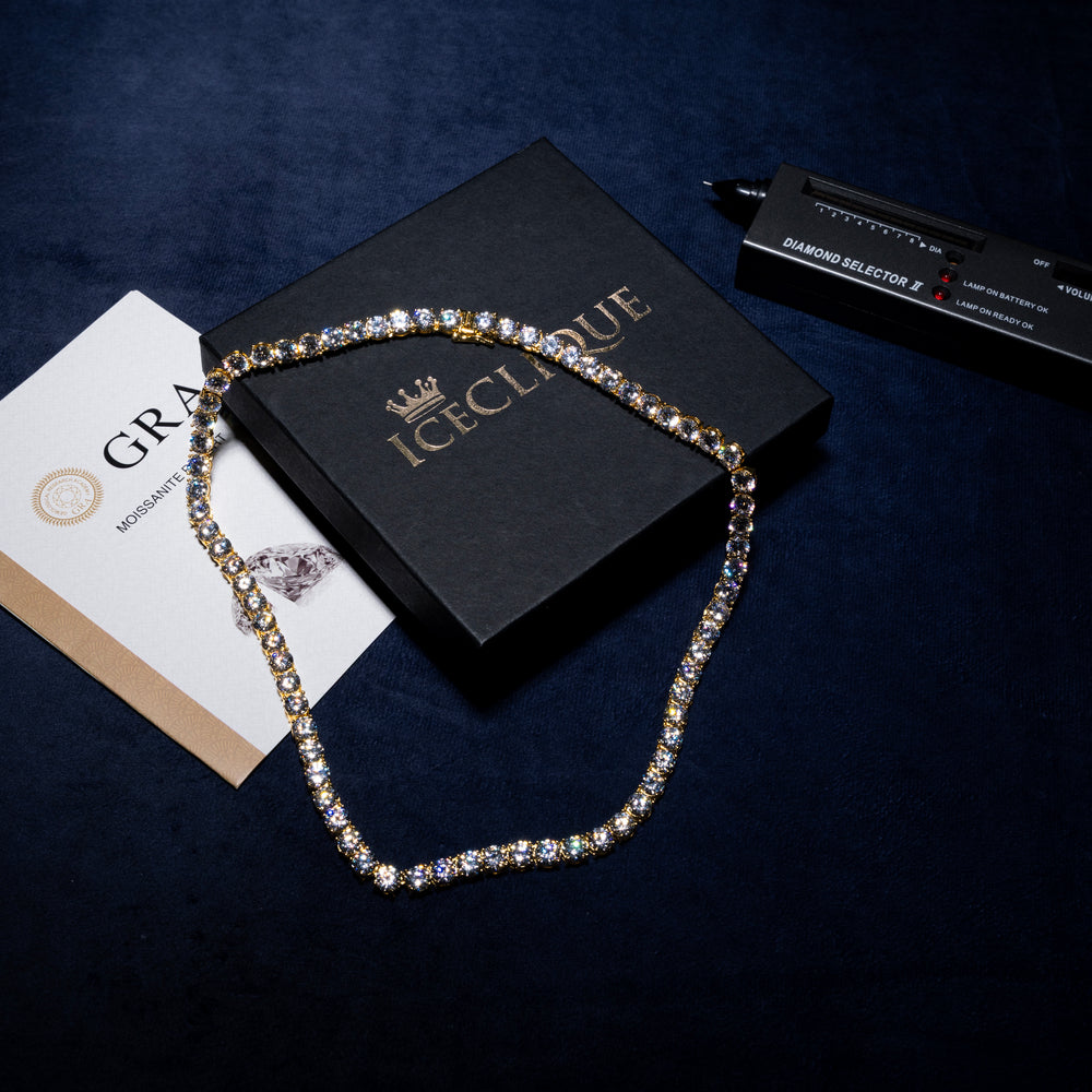 6.5MM Tennis Chain - Moissanite & S925 - ICECLIQUE JEWELRY 