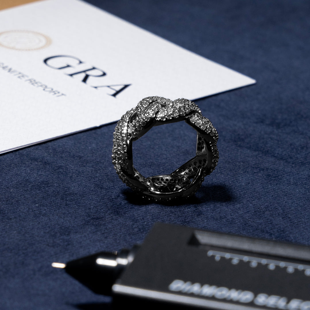 Infinity Cuban Link Ring - Moissanite & S925