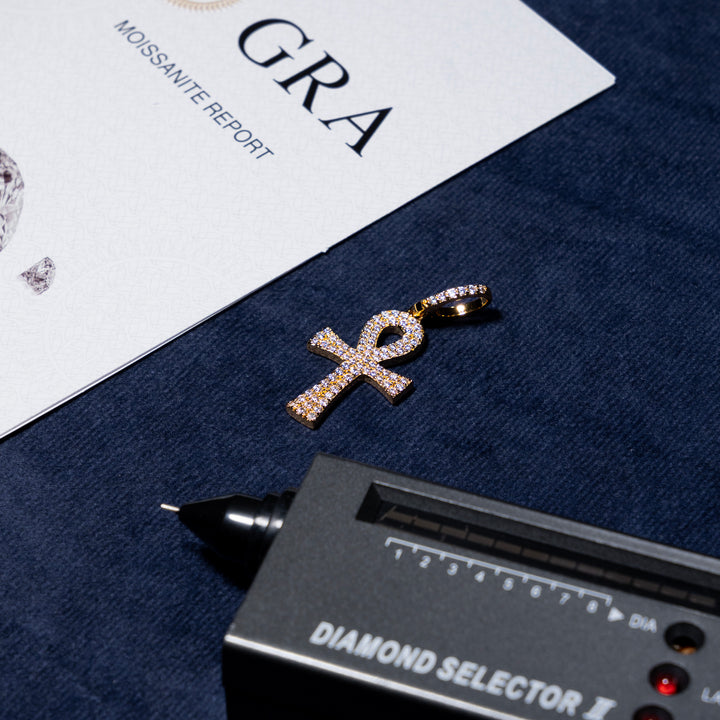Ankh Pendant - Moissanite & S925