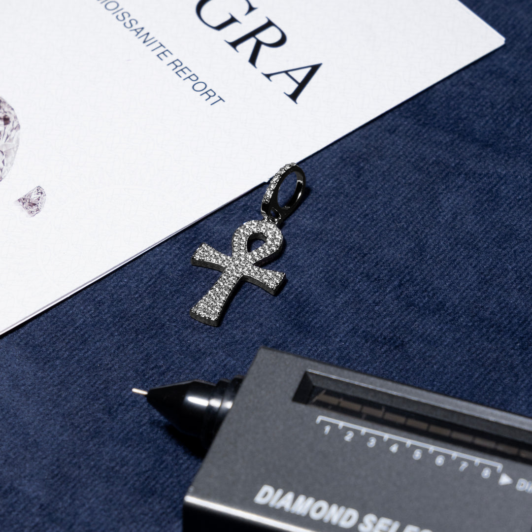 Ankh Pendant - Moissanite & S925