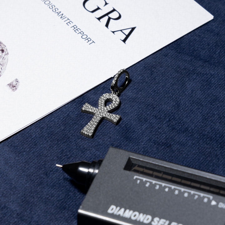 Ankh Pendant - Moissanite & S925