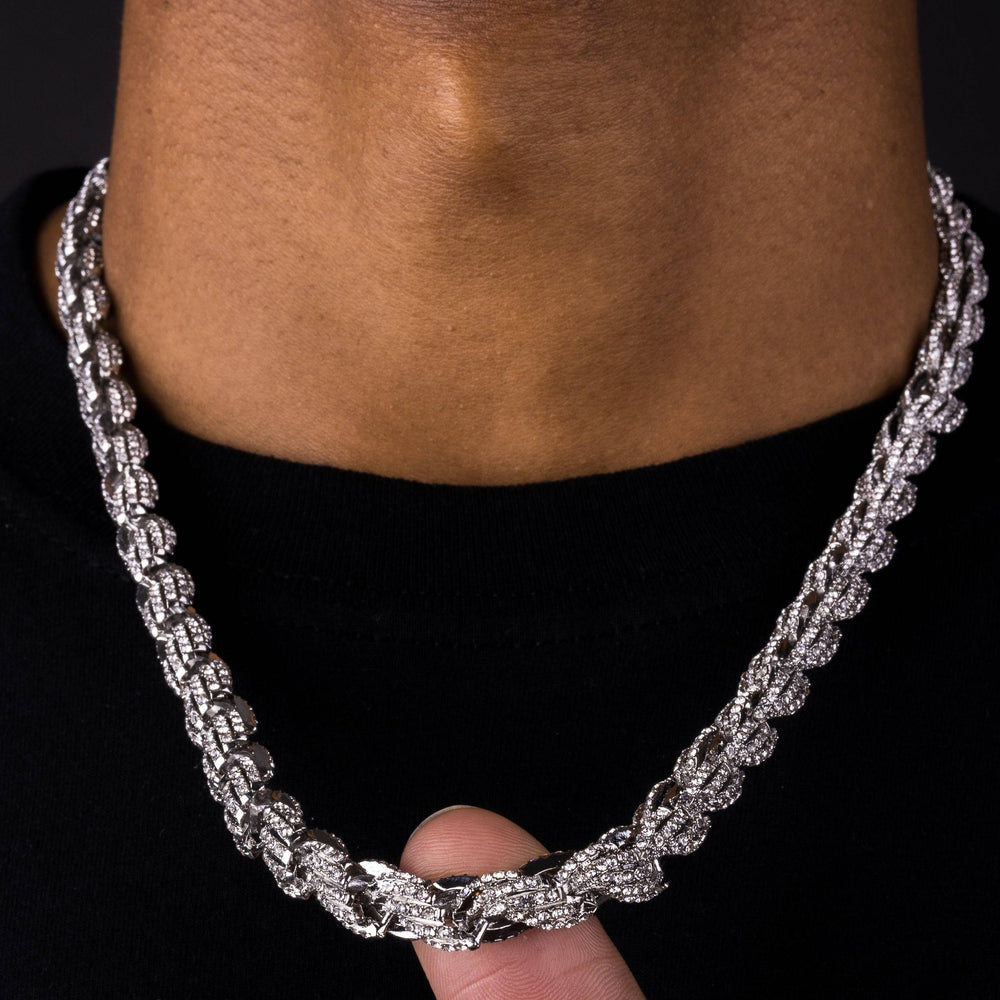 9mm Iced Rope Chain - ICECLIQUE JEWELRY 