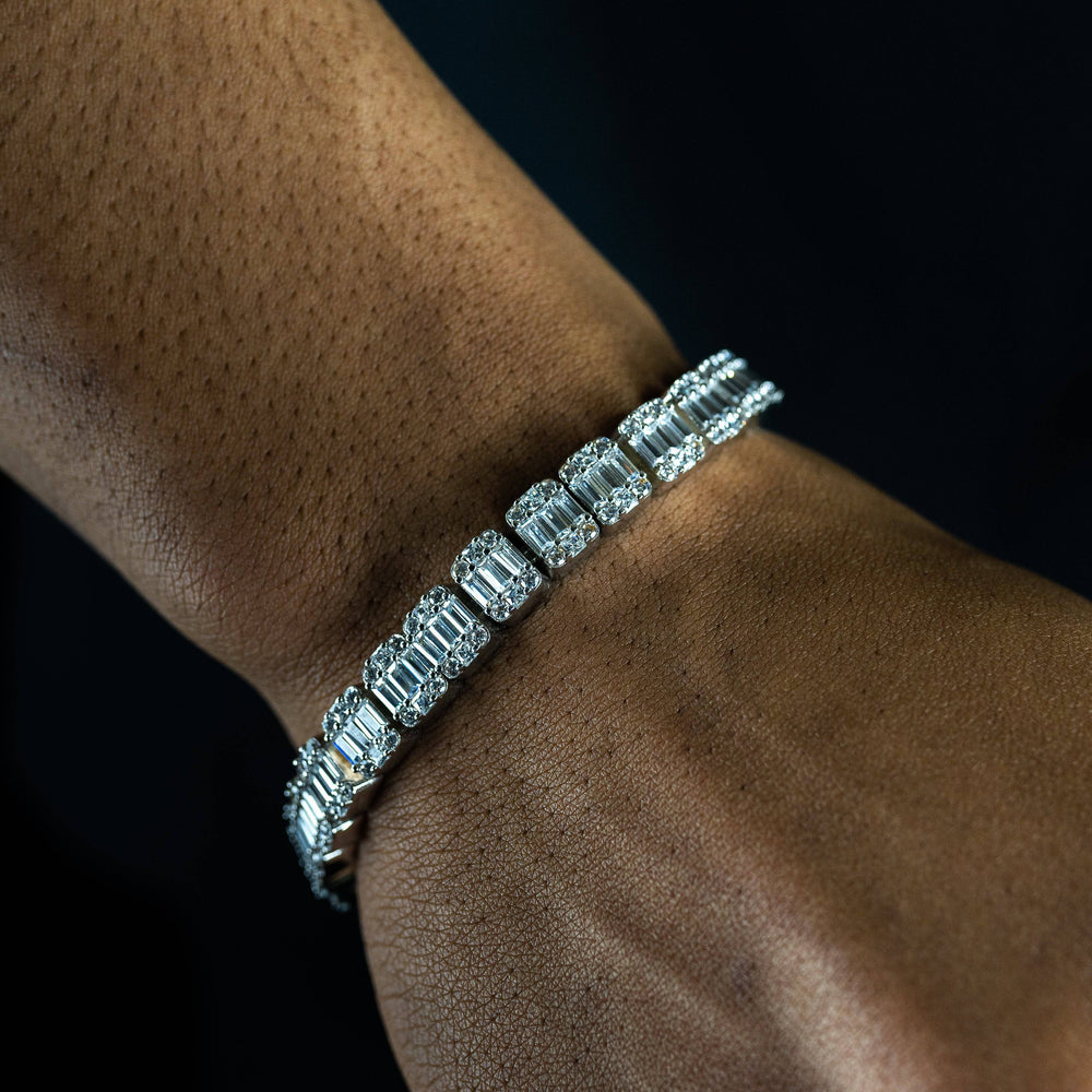 10mm Baguette Bracelet - ICECLIQUE JEWELRY 