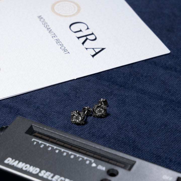 Rose Earrings - Moissanite & S925