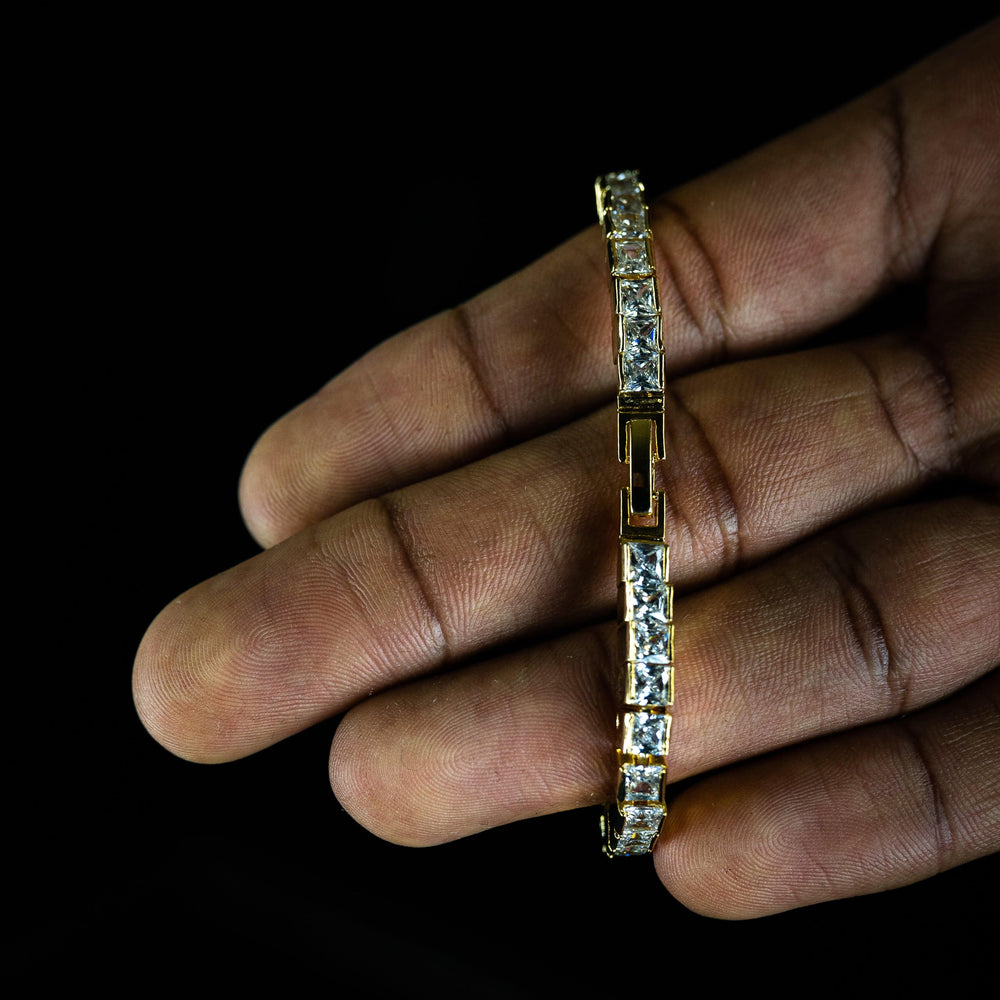 5mm Square Cut Tennis Bracelet - ICECLIQUE JEWELRY 