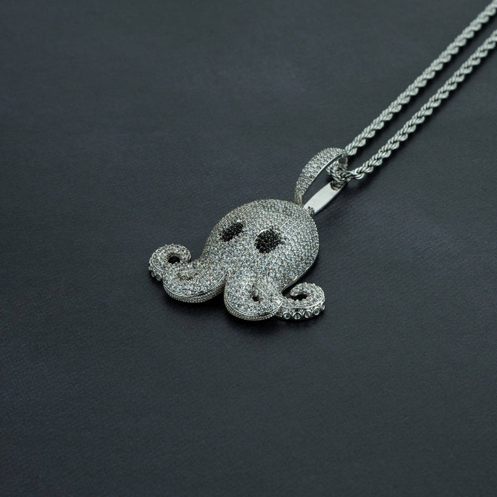 Iced Octopus Pendant w/ a Free Rope Chain