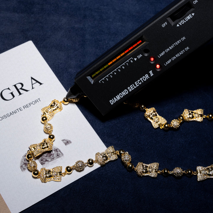 Connected Jesus Chain - Moissanite & S925