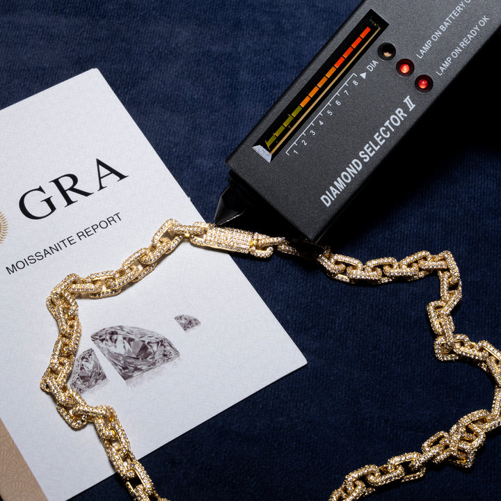 8MM Mariner Link Chain - Moissanite & S925