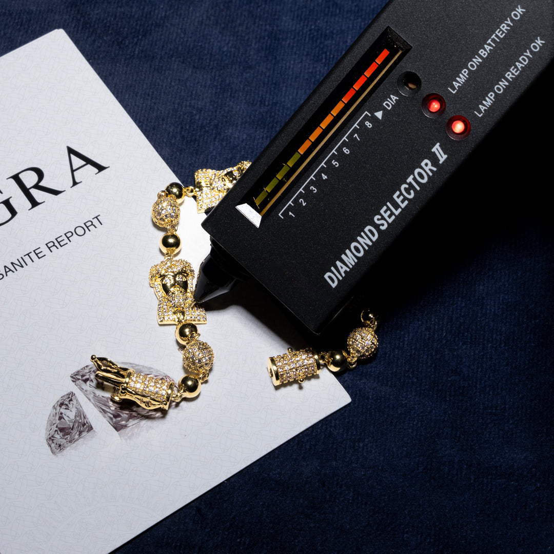 Connected Jesus Bracelet - Moissanite & S925