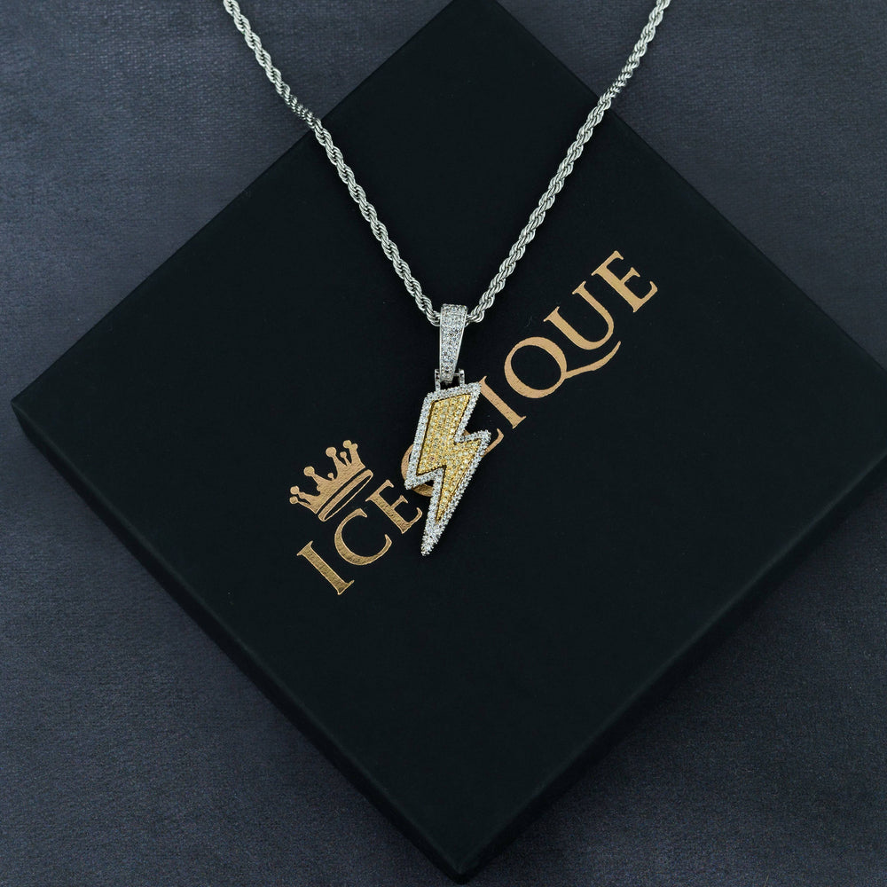 Lightning Bolt Pendant - ICECLIQUE JEWELRY 