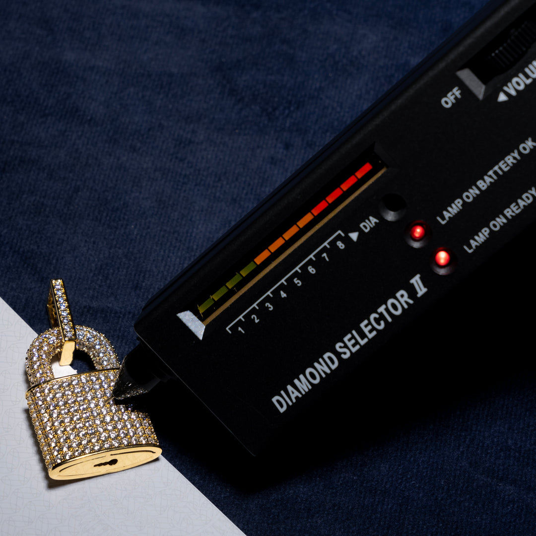 Padlock Pendant - Moissanite & S925