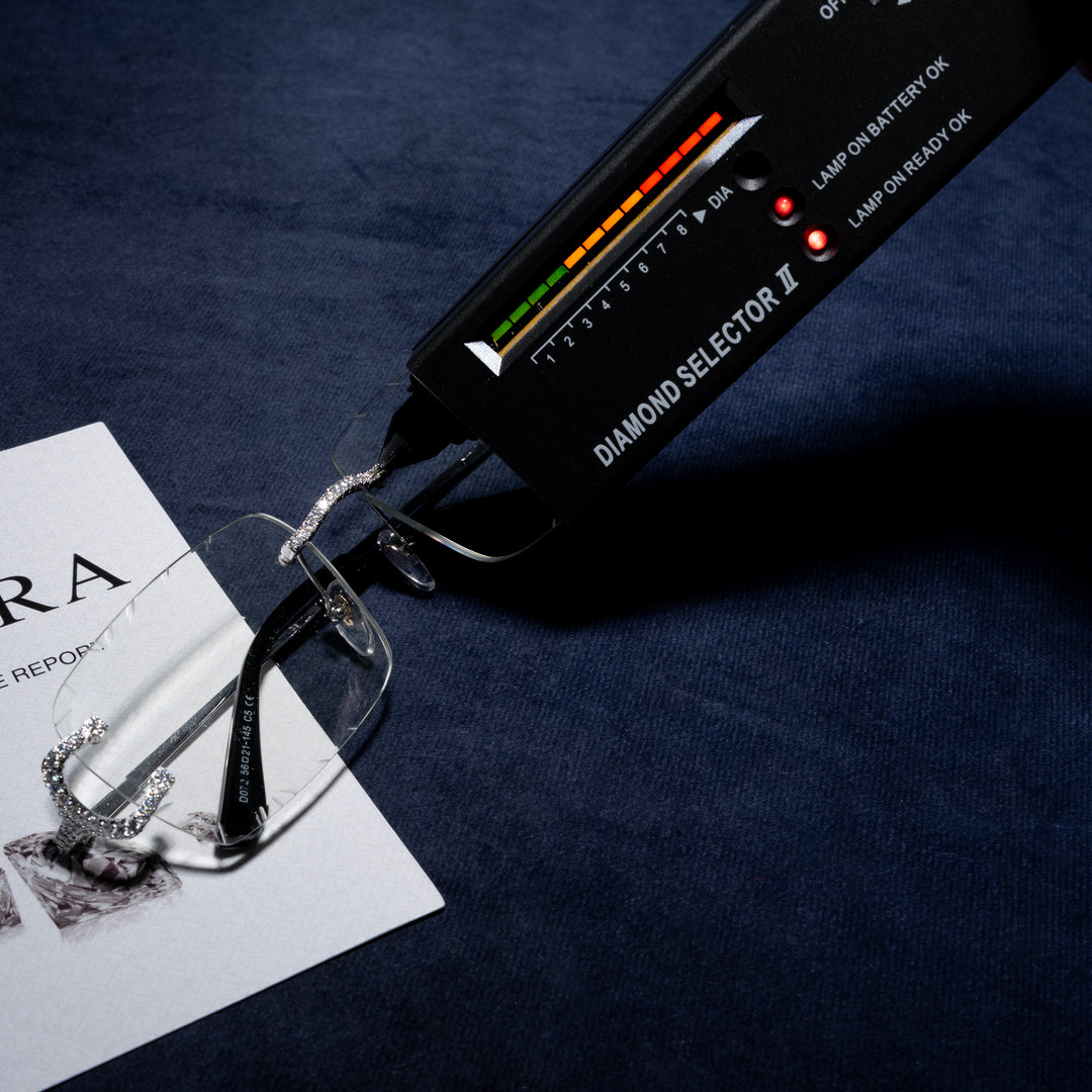 Iced Rimless Glasses - Moissanite & S925