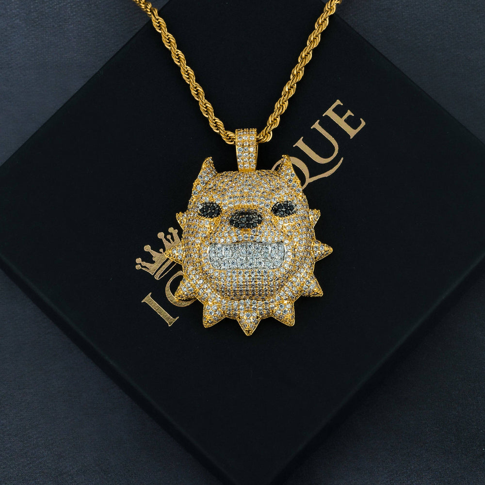 Bulldog Pendant - ICECLIQUE JEWELRY 